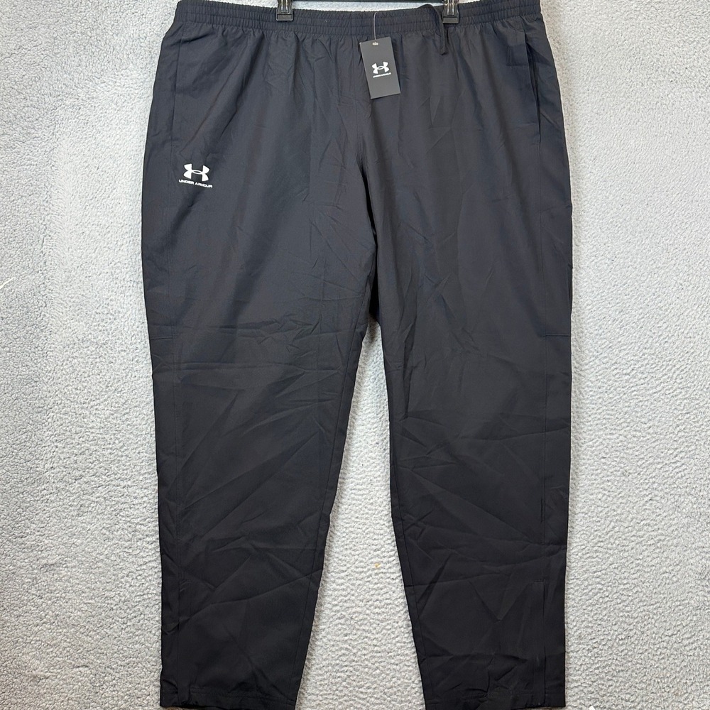 NEW Under Armour Pants Mens 4XL Vital Woven Black Loose Athletic Stretch Waist